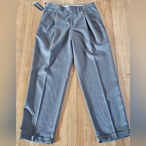John Henry Taupe Pleated Cuff Leg Dress Pants Mens 31" Waist X 32" Inseam Length